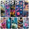 Beautiful Dragonfly Enthusiasts Soft Cover for iPhone 16 17 Air 15 14 Pro Max 16E Phone Case 13 Mini 12 11 7 SE 8 Print Pattern