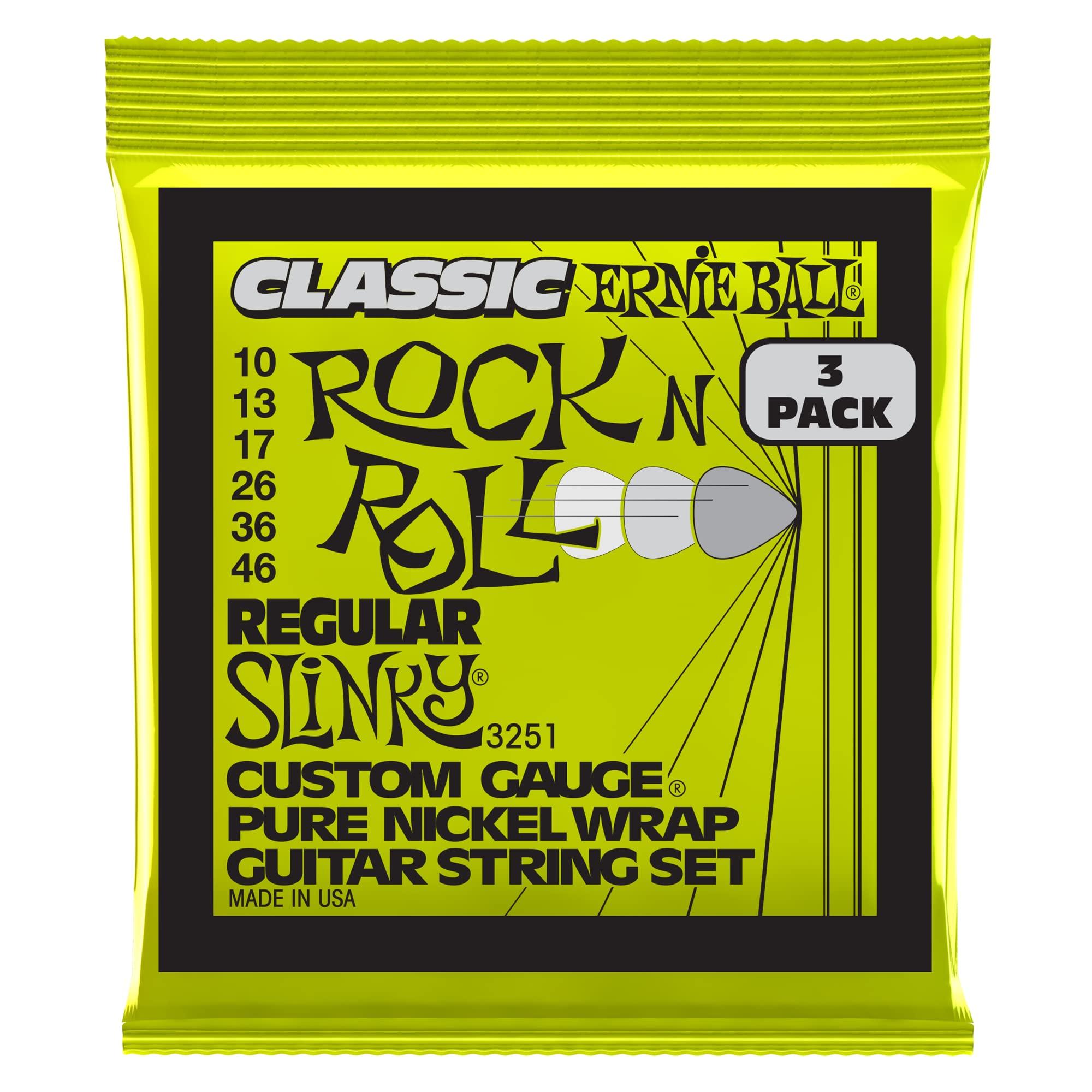 

[Подлинные] Струны для электрогитары ERNIE BALL 3251 (10-46) CLASSIC R&R REGULAR SLINKY 3 комплекта
