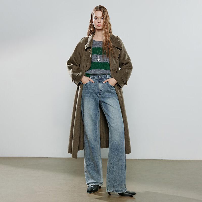 Chuyu Women's Mid-Low Waist Lycra Straight-Leg Jeans