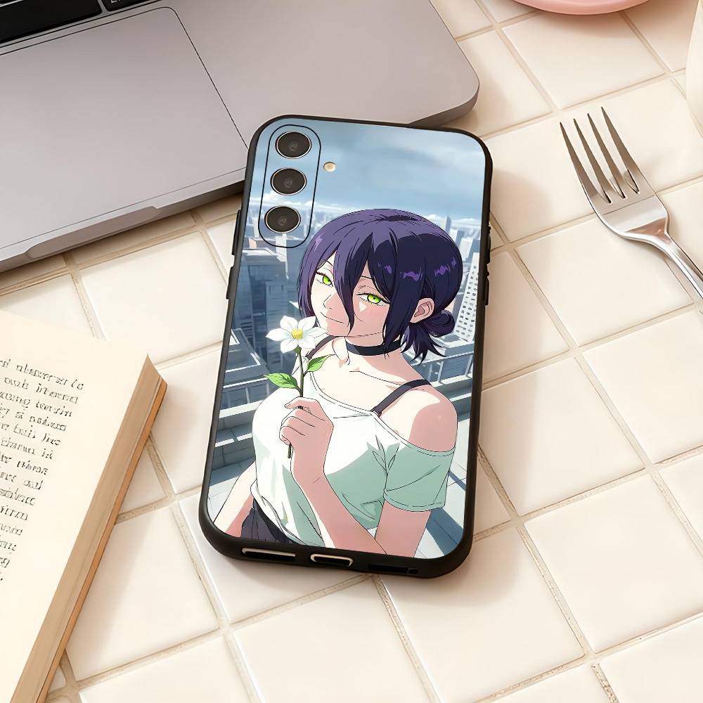Chainsaw Man Reze For Samsung Galaxy S25 S24 S23 Ultra S22 S21 Plus S20 Black Soft Silicone Protective Case