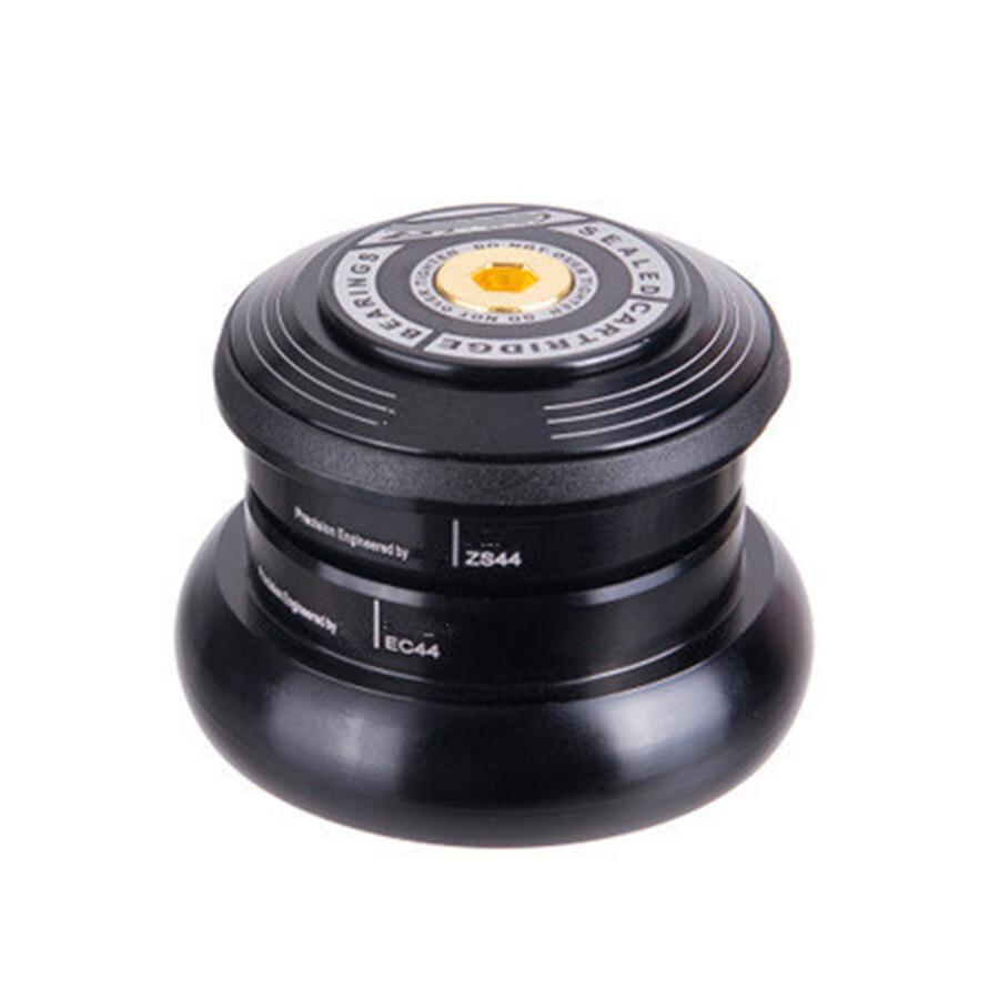 44mm Road Bike Sealed Bearings Headset For 1-1/8 to 1.5" Tapered Tube Fork Black
