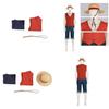 Authentic One Piece Luffy Costume Pirate King Cosplay Outfit For Halloween