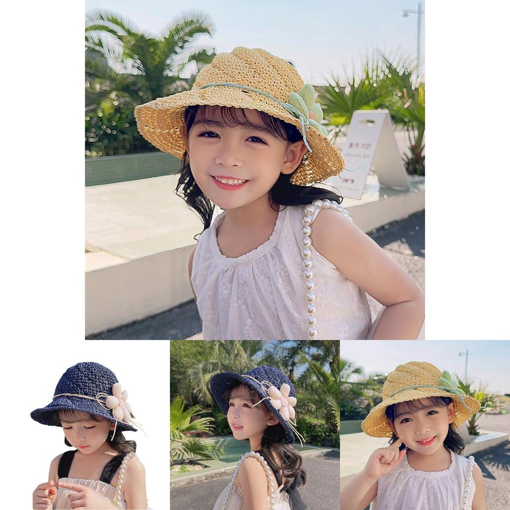 Childrens Straw Hat Summer Sun Protection With Wide Brim And Breathable Design For Girls And Babies