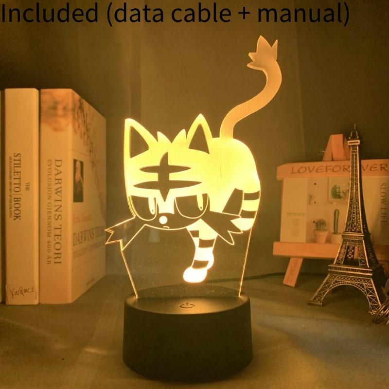 3d Characters Usb Night Light Touch Change Color Seven Colors Lamp Table