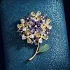 Ball Flower Brooch - Elegant and Refined Crystal Brooch for Women, Luxurious and Exquisite Pin.