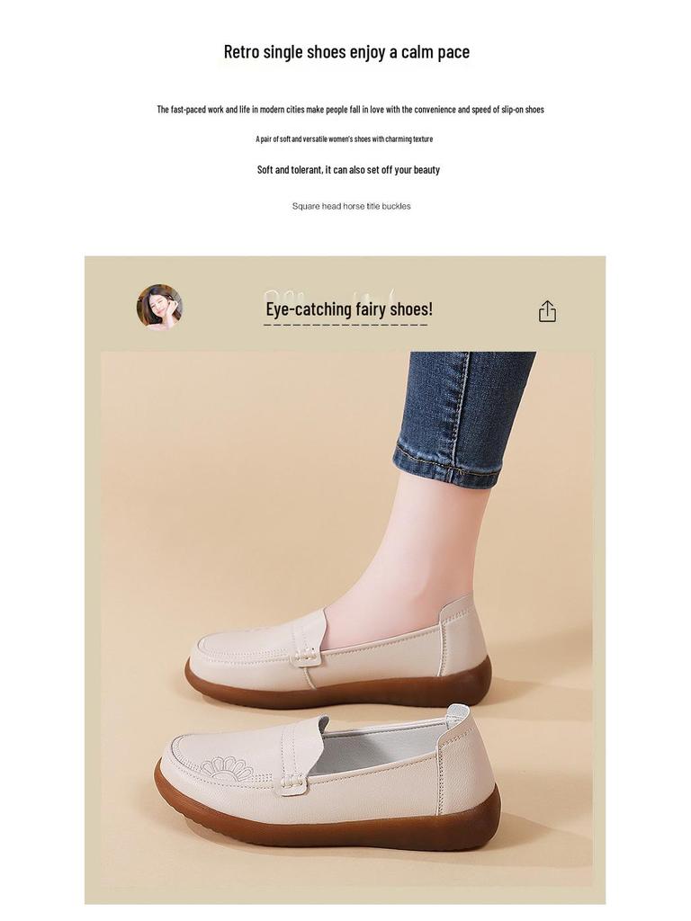 Jesień 2025 Damskie Wsuwane Modne Buty Antypoślizgowe dla Mam, Rozmiary 35-41