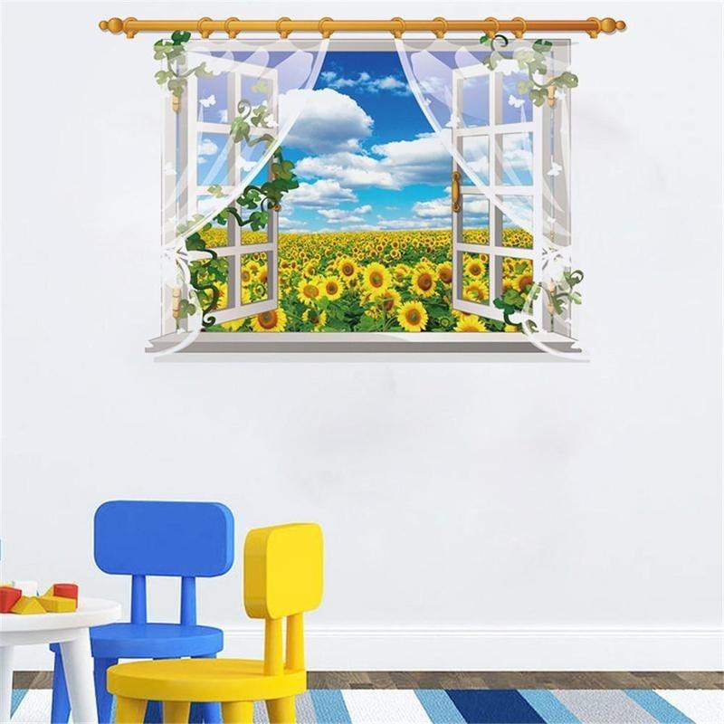 Waterfall Kid Room 3d Window Decal Removable Wall Stickers Home Decor Art Mural