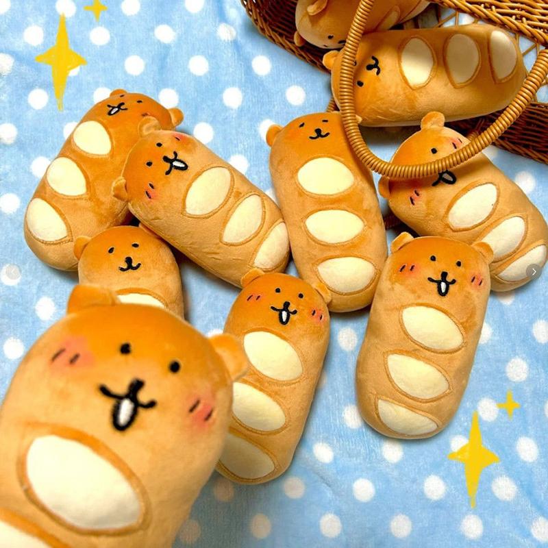 Bread Bear Plush Toy Keychain Bear Bread Cartoon Soft Stuffed Doll Pendant Car Key Ring Backpack Bag Decor Kid Gift