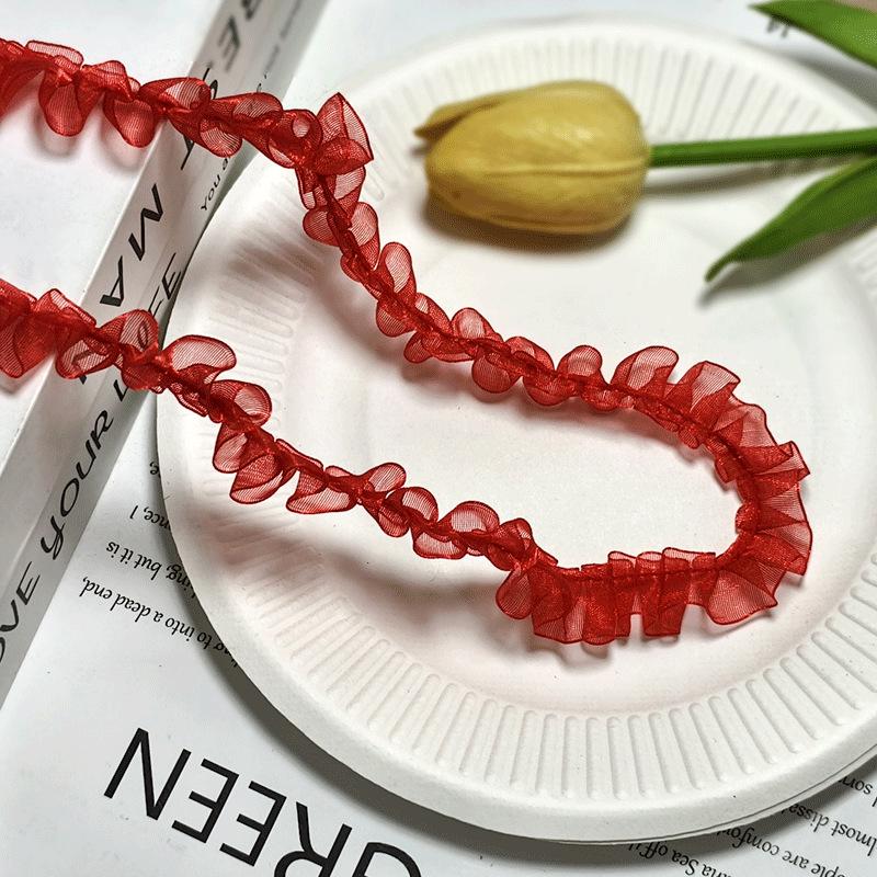 

Прозрачная лента из снежной пряжи шириной 1,5 см с кружевом для аксессуаров для волос и бантиков ручной работы