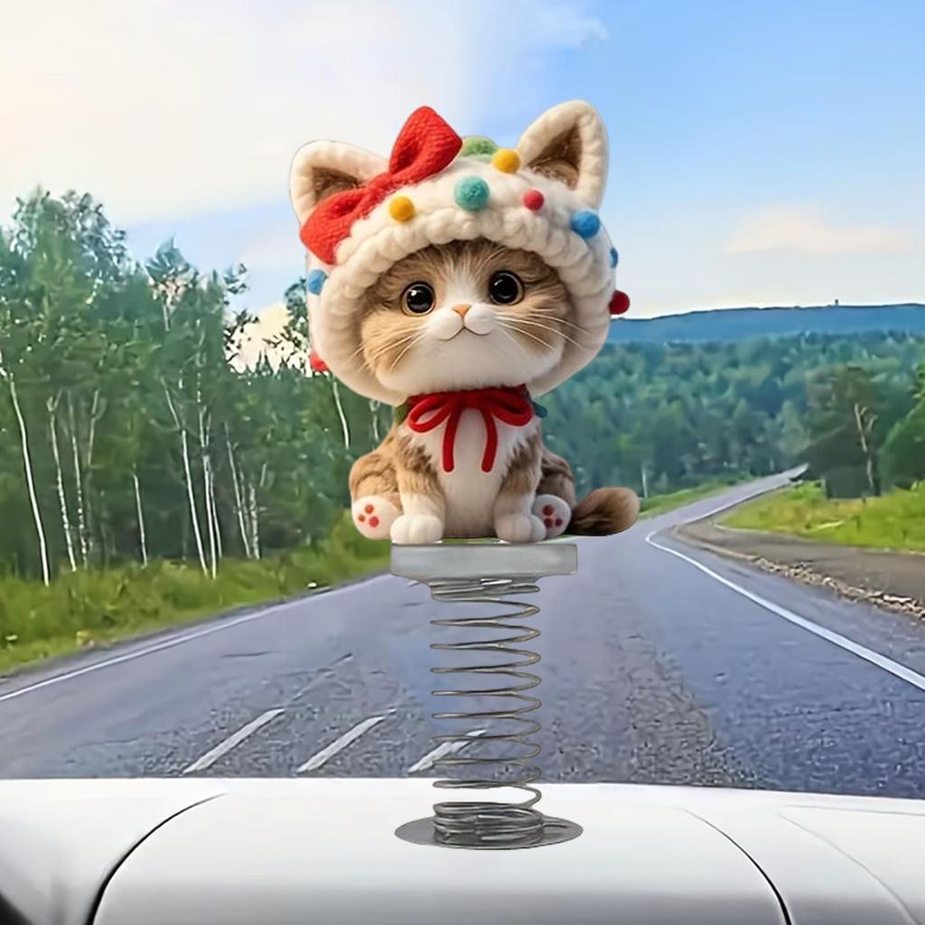 Dashboard Decor | Center Deck Ornament, 2D Acrylic Car Interior Decoration Cat Shaped for Truck RV Desk Bedside