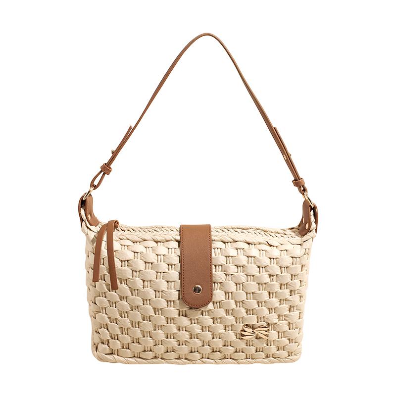 

2026 New Women Straw Woven Shoulder Bag Bohemian Beach Handbag for Summer Vacation Casual Daily Outings and Street Style Fashion