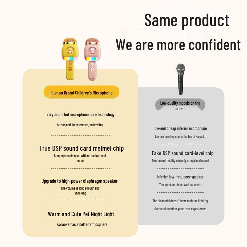 Kabelloses KTV-Mikrofon und Lautsprecher für Kinder - Singspielzeug für Familienspaß