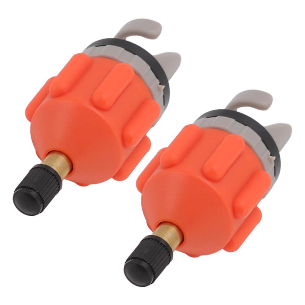 J-ouuo 2-teiliger Luftpumpen-Aufblasadapter Paddelbrett-Düsennadapter Luftventilverbindung für Kajak Schlauchboot Autopumpe (Orange)