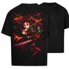 Demon Slayer Anime You Bean Printed T-shirt Street Clothing Casual Sports Men's and Women's Short Sleeves