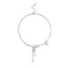 SHIXIN Stainless Steel Chain With Stars/Tassel Pendants Necklace for Women/Men Fashion Rhinestone Necklaces 2020 Korean Jewelry