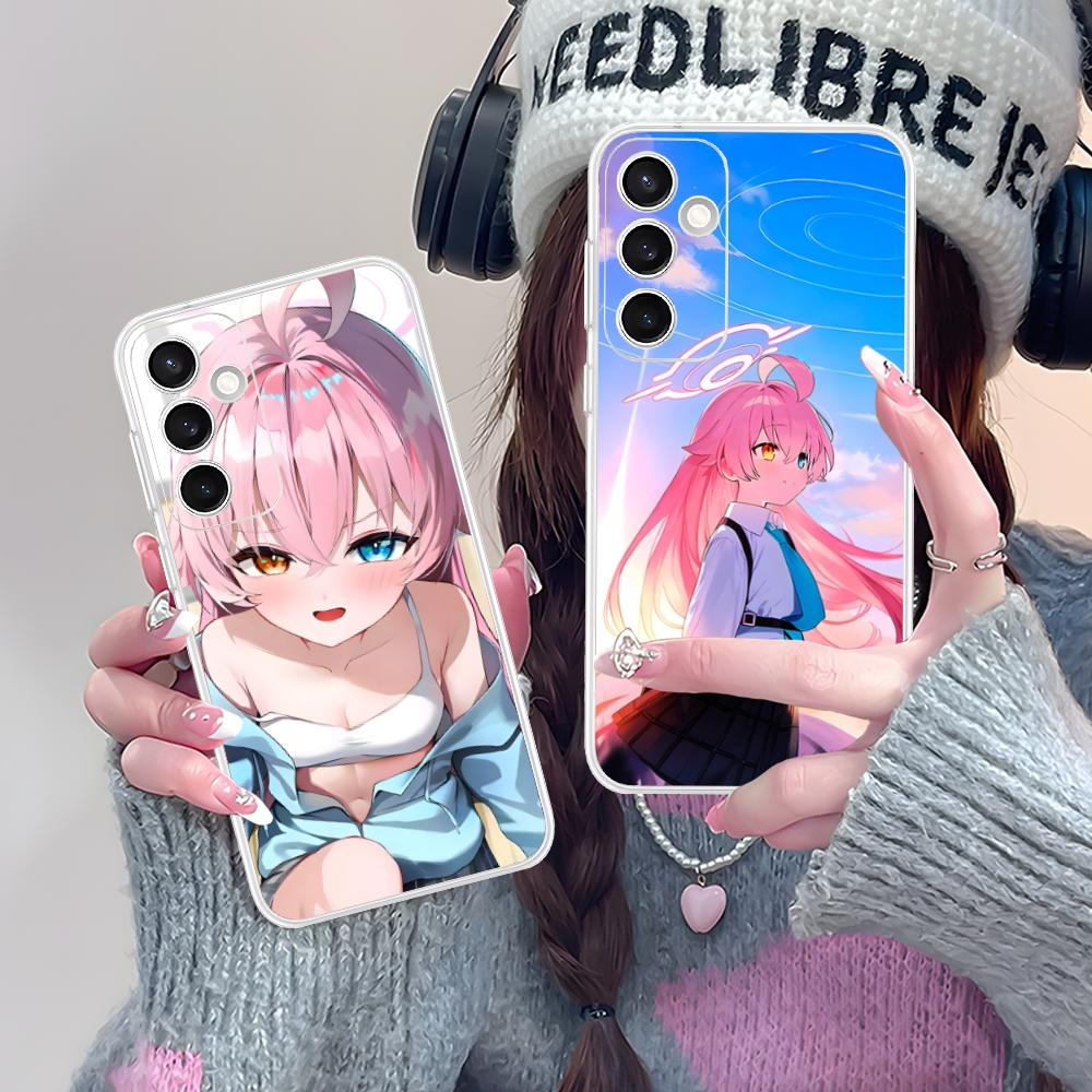 Blue Archive Takahashi Hoshino Clear Mobile Phone Case for Samsung Galaxy S25 S24 S23 S22 S21Plus FE Ultra Colorful Cover