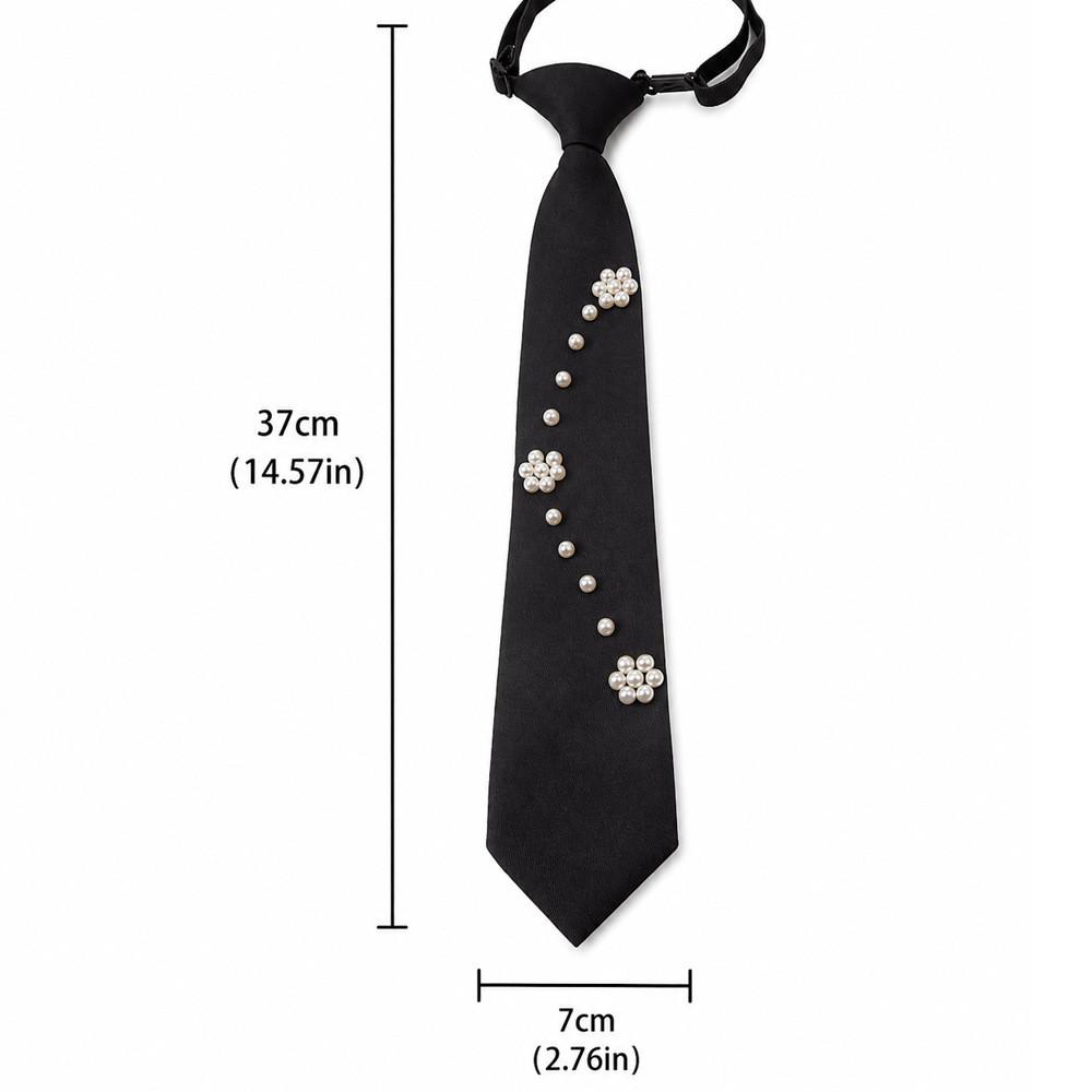 Polyester Schuluniform-Krawatte mit Perlenkragen für Freizeit- oder Business-Kleidung