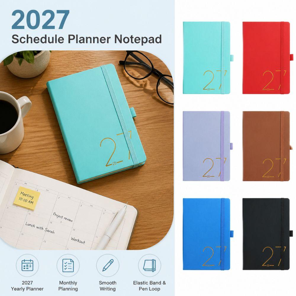 12 Months 2027 Schedule Planner Notepad Wear-resistant To-do List Notebook  Student