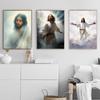 Retro Jesus Christus Poster Klassische Bibel Porträtdrucke Betendes Flehen Leinwandmalerei Wandbilder Heim Wohnzimmer Dekor