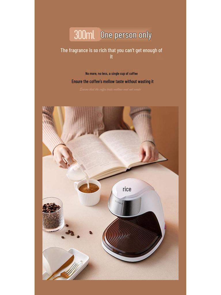 Compact Automatic Drip Coffee & Tea Maker for Home and Office