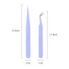 2pcs Anti-static Stainless Steel Tweezers Set Makeup Nail Art Eyelash Extension Tweezer Handmade Tool Kit for Maintenance Repair