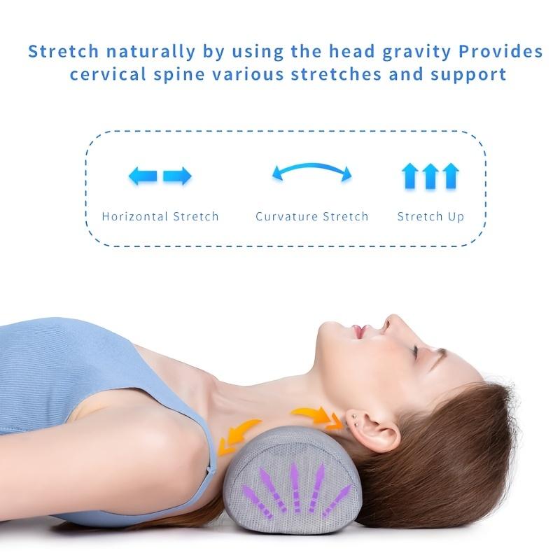 Small Neck Roll Pillow, Cervical Pillow for Travel, Contour Support Pillow for Sleeping, with Breathable Pillowcase