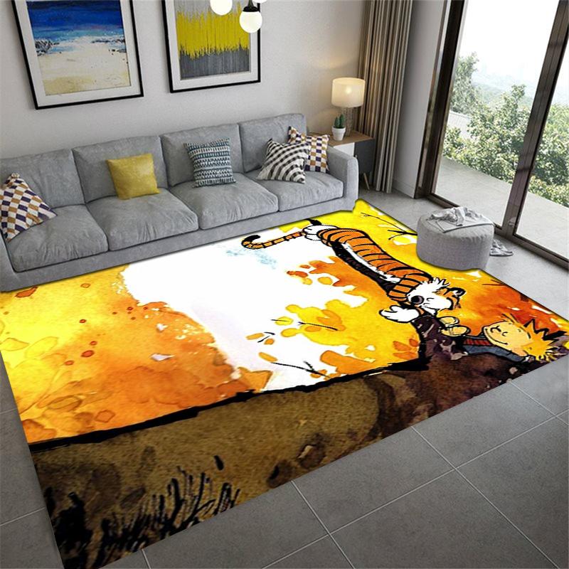 2025 New Calvin and Hobbes Carpet Rug for Living Room Bedroom Home Sofa Decoration,Kids Play Non-slip Floor Mat