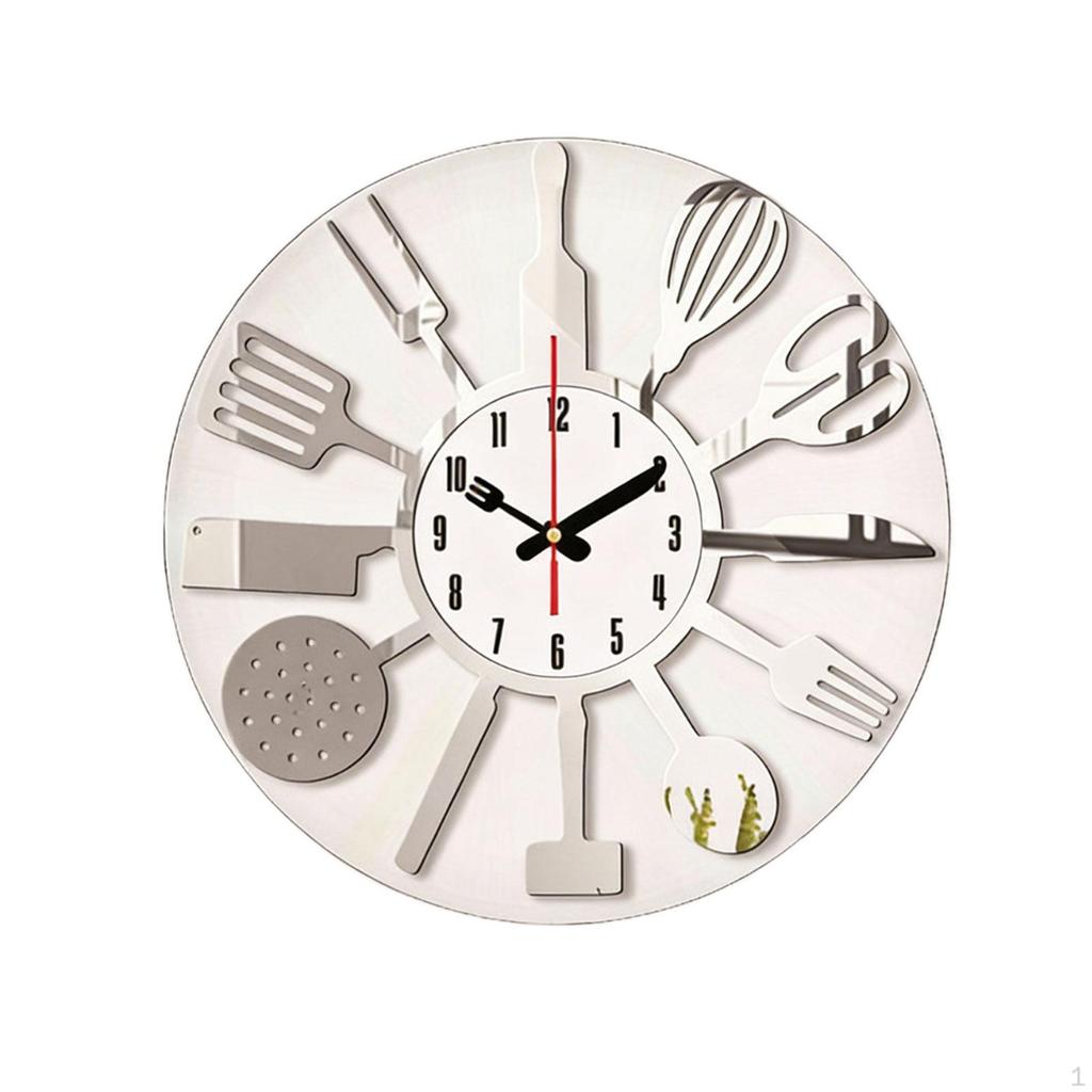 Acrylic Kitchen Wall Clock, Fashion Silent Decorative Clock for Kitchen, Bedroom, Home , Cafe Art