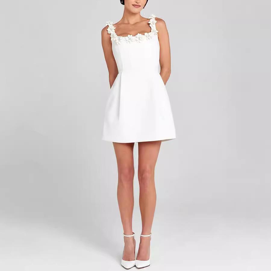 European & American Spring/Summer Sleeveless Pocket Overalls Dress - Loose Casual Women's Dress