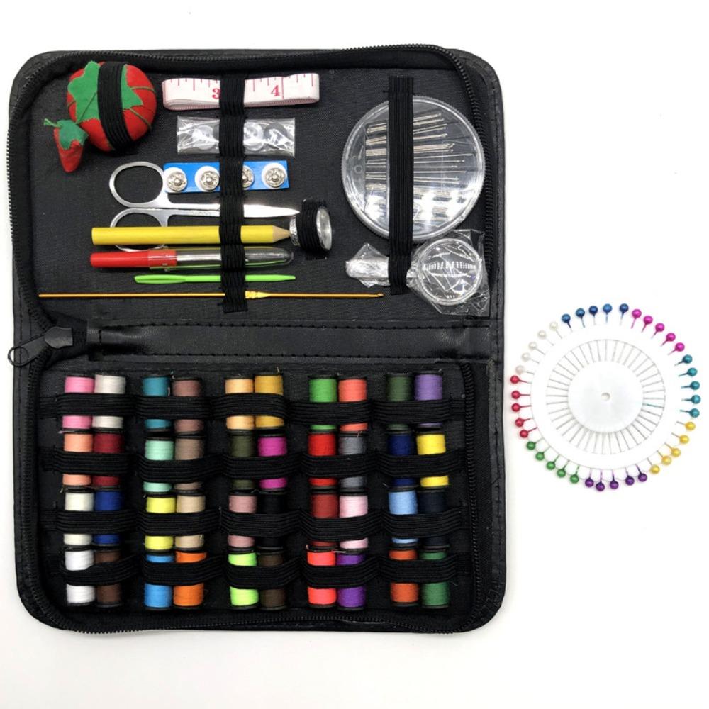 Set Kit Cucito Casa Viaggio Fai da Te Strumenti Cucito Portatili Scatola Cucito Multifunzione per Casa