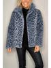 2024 Winter Women's Fashion Leopard Print Faux Fur Coat