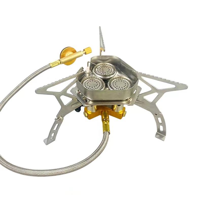 Nufeng Outdoor Portable Triple-Core Windproof Camping Stove One Size