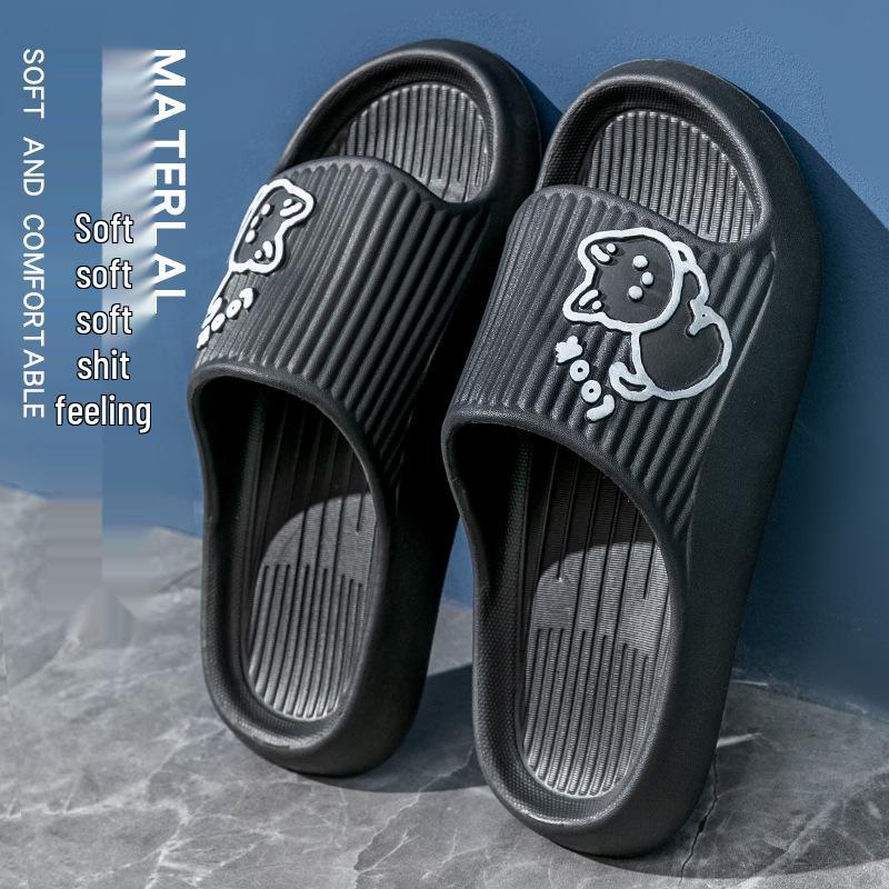 Šťastné červené protiskluzové koupelnové pantofle pro páry - Měkká, silná podrážka pro letní svatby