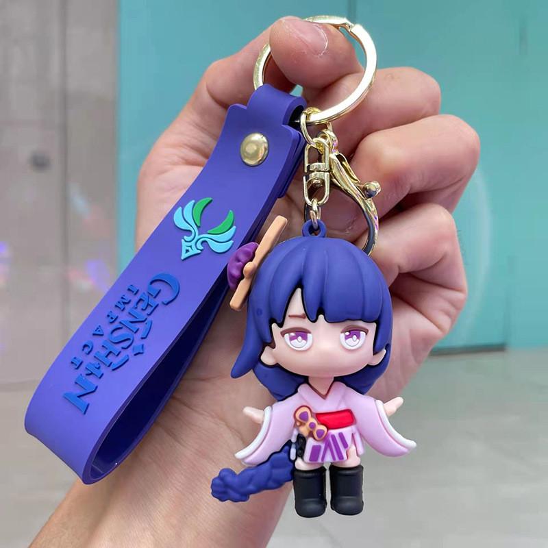 Genshin Impact And Naruto Silicone Keychain Figurine Collectible For Anime Fans