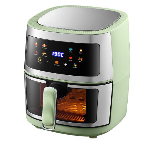 

Новая 6-литровая воздушная фритюрница из нержавеющей стали большой емкости бытовая визуальная электрическая духовка без масла многофункциональная домашняя черная белая зеленая