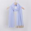 Luxury Diamond Necklace Chain Instant Bubble Chiffon Hijab Ramada Beach Summer Shawl Wrap Solid Muslim Stole Neck Snood 175*70Cm