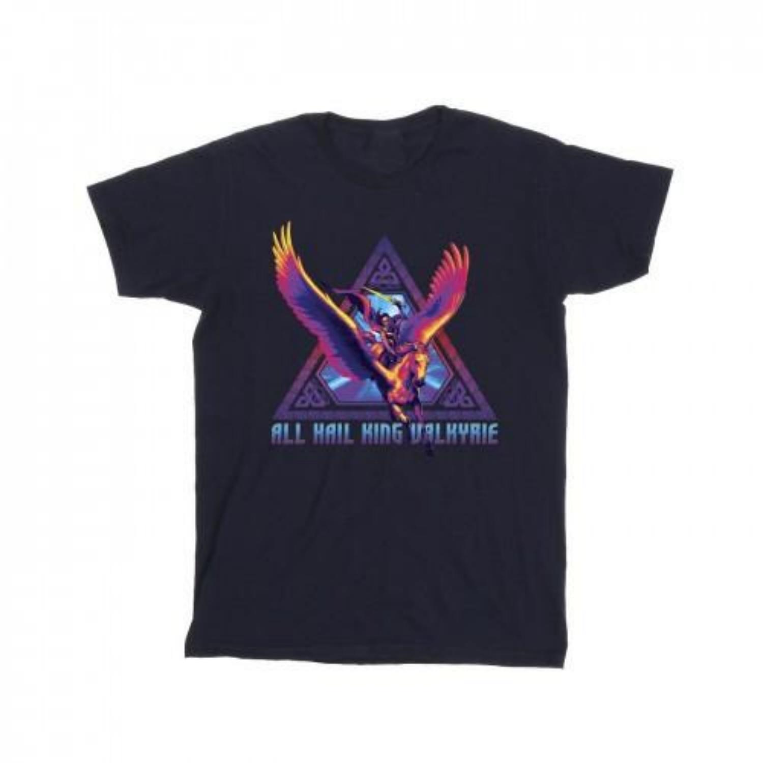Marvel Mens Thor Love And Thunder Valkyrie T-Shirt S чёрный