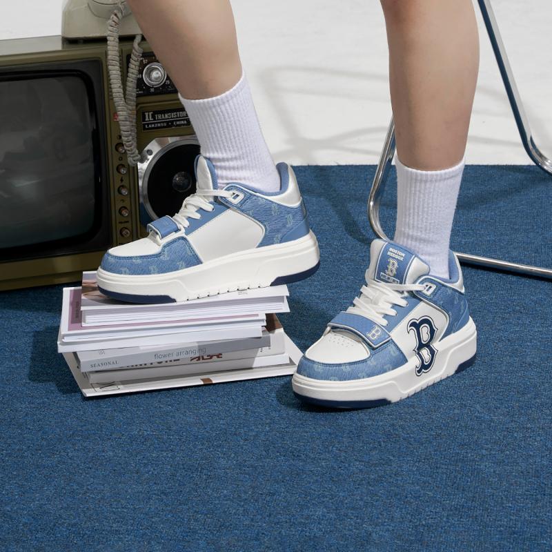 MLB Chunky Liner Mid Blue White Sneakers 3ASXCDN3N-43BLD