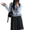 Korean Style Sweet Autumn/Winter 2025 Lace Polka Dot Knit Cardigan Women