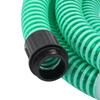 Vidaxl Suction Hose with Brass Connectors, Green, 1.1" 7 M, Pvc