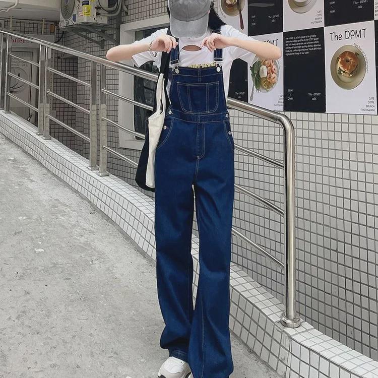 2025 Frühjahr/Herbst Damen High-Waist Slimming Wide-Leg Denim Overalls