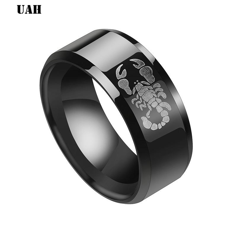 Punk Scorpion Stainless Steel Male Retro Ring Scorpion Pattern Stainless Steel Titanium Rings for Men Jewelry 7