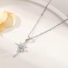 Starburst Titanium Steel Clavicle Necklace: Light Luxury, Gorgeous Full Diamond Design