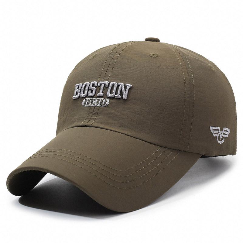 Embroidered Letter Hat Sunscreen Hat Men's Summer Sun Hat Breathable Cap Quick-Drying Baseball Cap