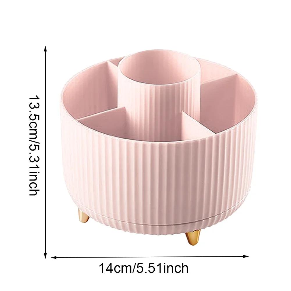 New Large Capacity 360 Rotating Makeup Organizer Desktop Cosmetic Storage Box Lipstick Makeup Brush Pen Holder for Bathroom