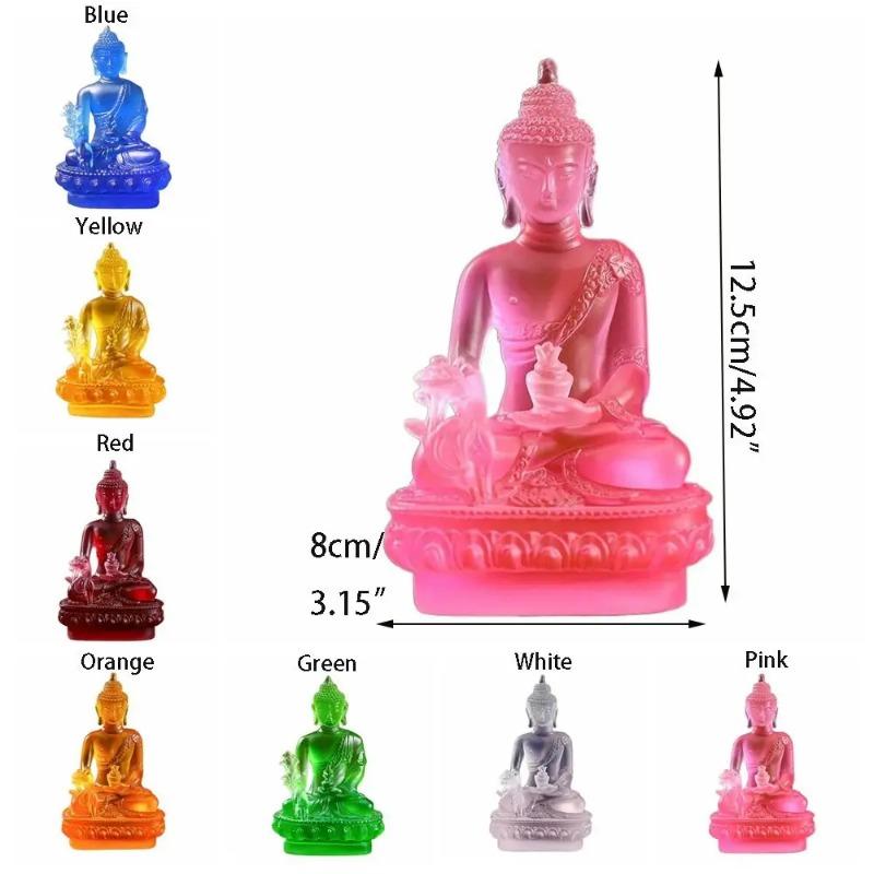 Medicijn Boeddha Beelden Ornament Hars Feng Shui Geluk Shakya Muni Boeddha Sculptuur Huis Kantoor Tuin Decoratie