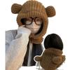 Windproof Balaclava Hat Bear Ear Pullover Hat Cute Ear Protection Scarf Hat  Female/Girls