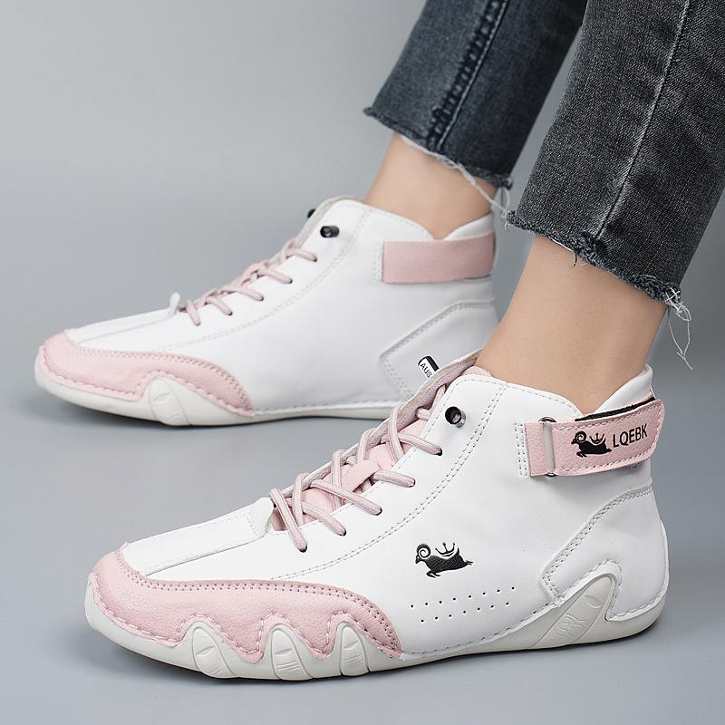 Boots for Womens Winter  Comfortable and Elegant Women Shoes Low Heels Luxury Women Short Boots Leather Chunky Ankle Boots