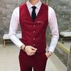 Garnitur męski kamizelka kamizelka V Neck bez rękawów jednokolorowy Slim Fit jednorzędowy kardigan formalny płaszcz biznesowy płaszcz ślubny pana młodego