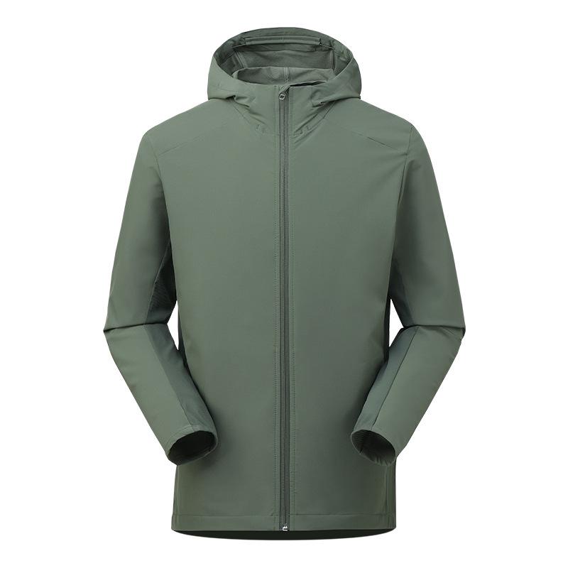 Quick-Dry Unisex Hooded Sport Jacket - Breathable, Skin-Friendly, Water-Repellent for Hiking & Camping